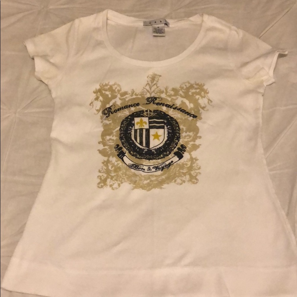 CAbi Crest Tee Size Small Medium Shirt